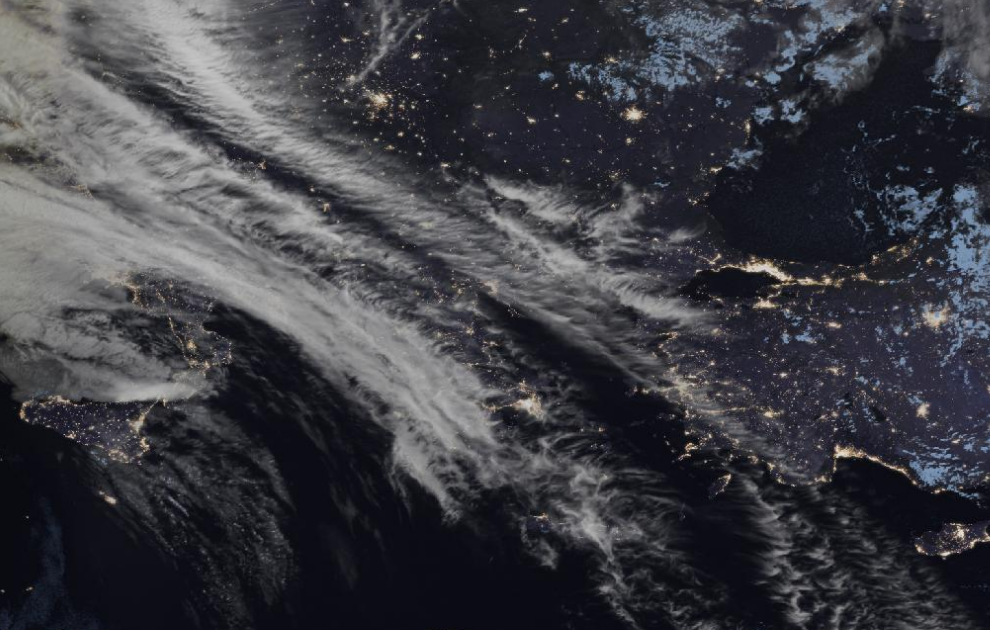 Τελευταία δορυφορική εικόνα νεφοκάλυψης