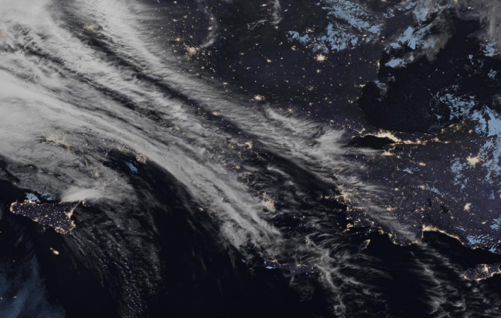 Τελευταία δορυφορική εικόνα νεφοκάλυψης