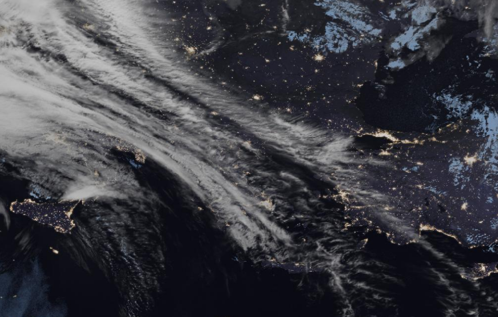 Τελευταία δορυφορική εικόνα νεφοκάλυψης