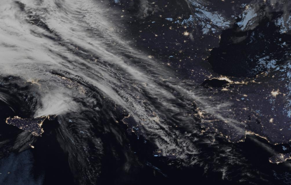 Τελευταία δορυφορική εικόνα νεφοκάλυψης