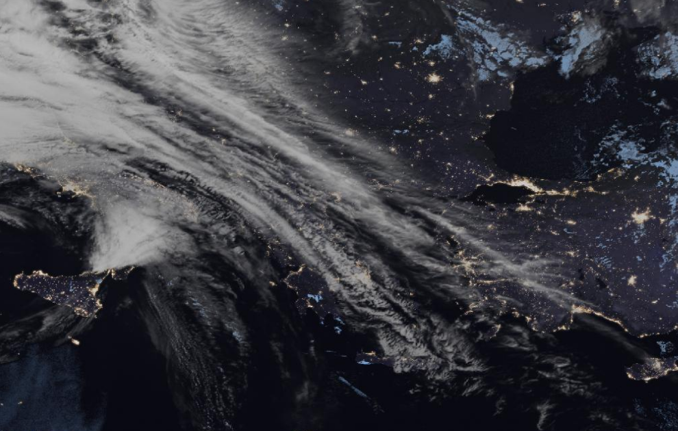 Τελευταία δορυφορική εικόνα νεφοκάλυψης