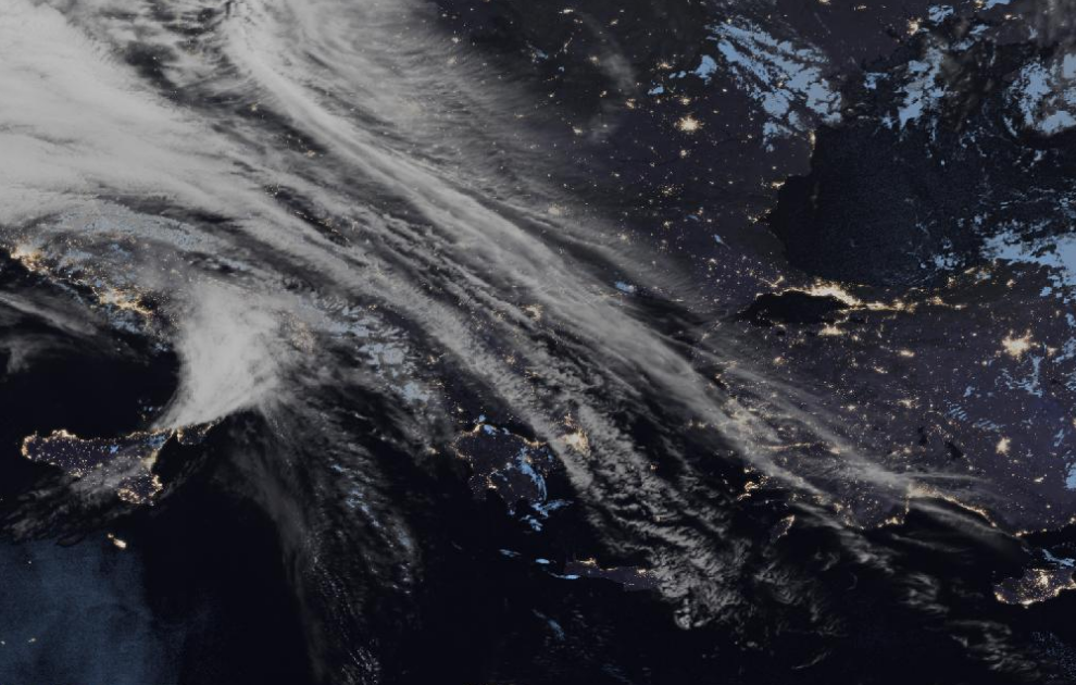 Τελευταία δορυφορική εικόνα νεφοκάλυψης