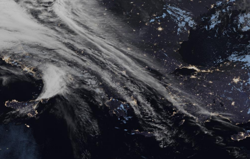 Τελευταία δορυφορική εικόνα νεφοκάλυψης