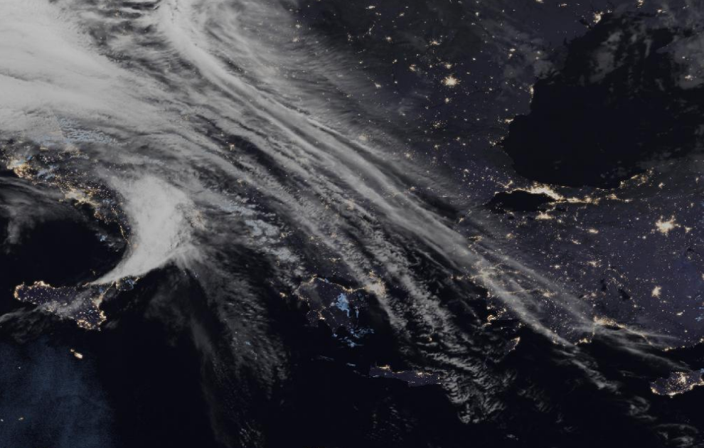 Τελευταία δορυφορική εικόνα νεφοκάλυψης