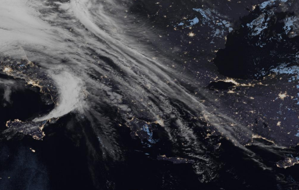 Τελευταία δορυφορική εικόνα νεφοκάλυψης