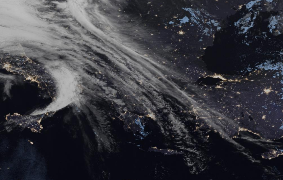 Τελευταία δορυφορική εικόνα νεφοκάλυψης