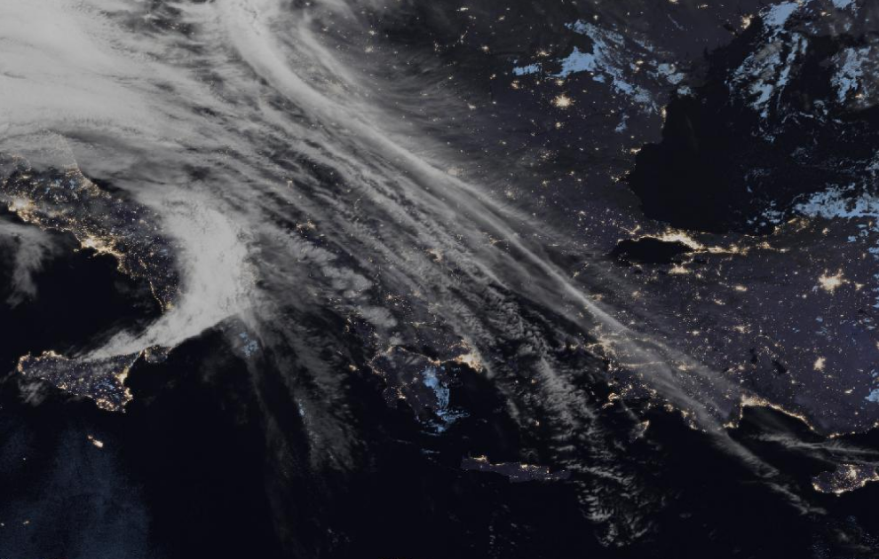 Τελευταία δορυφορική εικόνα νεφοκάλυψης