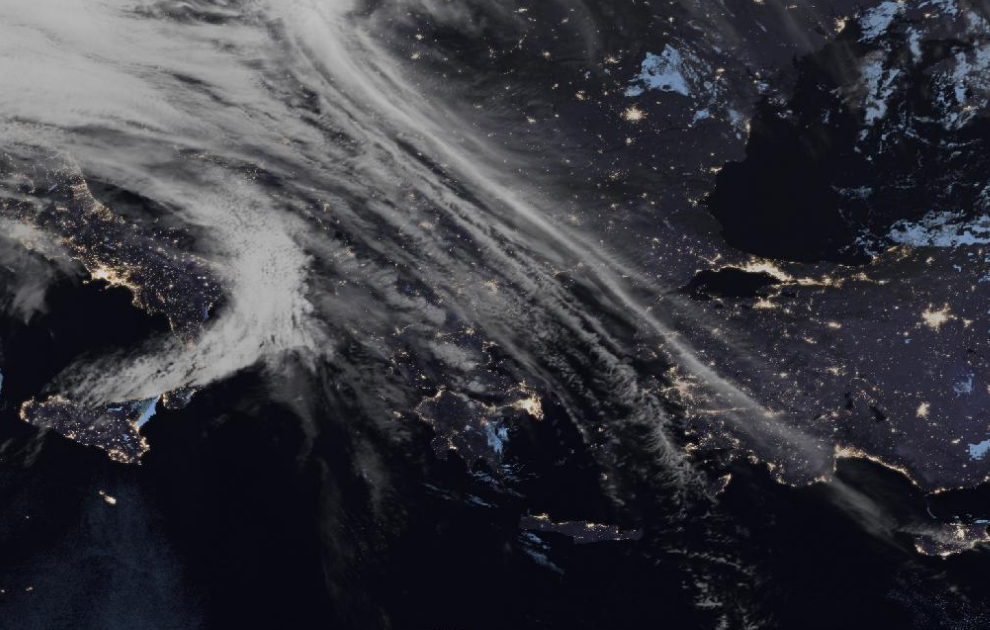 Τελευταία δορυφορική εικόνα νεφοκάλυψης