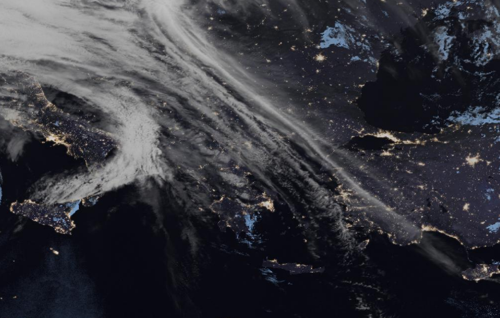 Τελευταία δορυφορική εικόνα νεφοκάλυψης