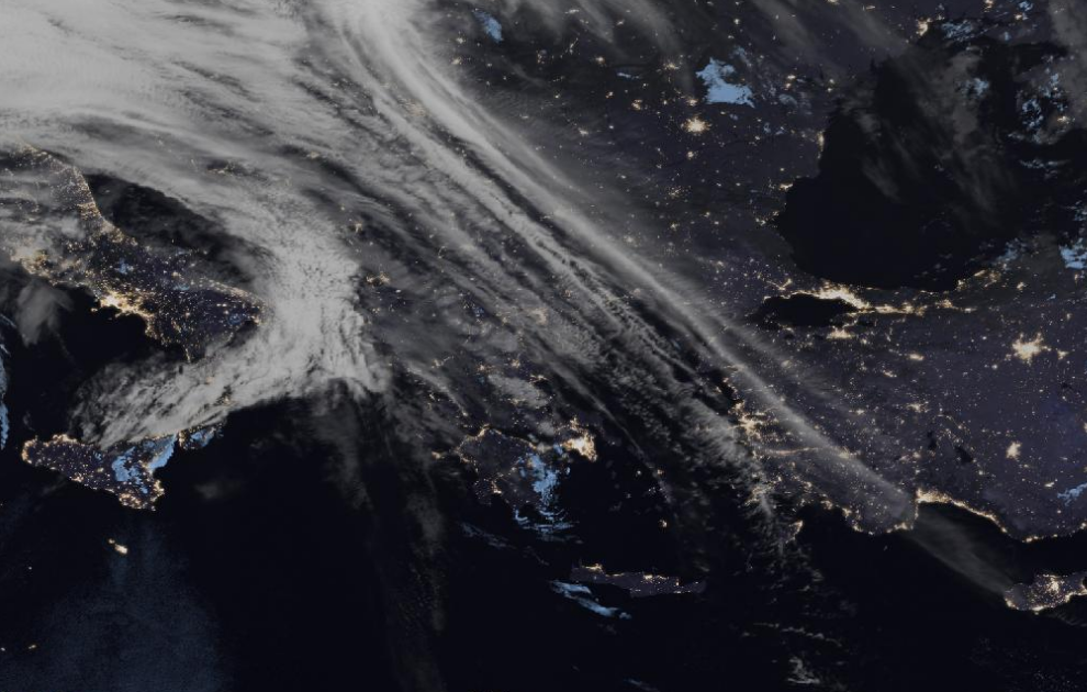 Τελευταία δορυφορική εικόνα νεφοκάλυψης