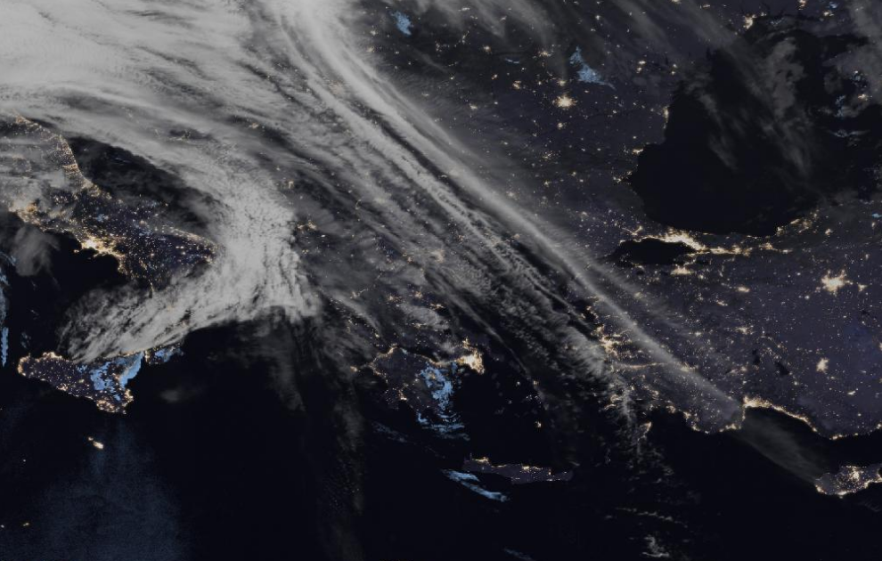 Τελευταία δορυφορική εικόνα νεφοκάλυψης