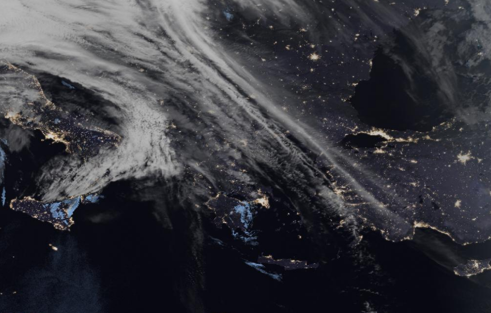 Τελευταία δορυφορική εικόνα νεφοκάλυψης