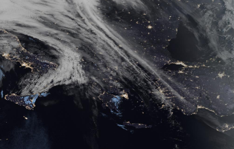 Τελευταία δορυφορική εικόνα νεφοκάλυψης