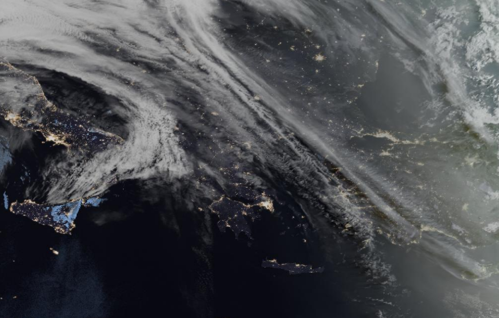 Τελευταία δορυφορική εικόνα νεφοκάλυψης