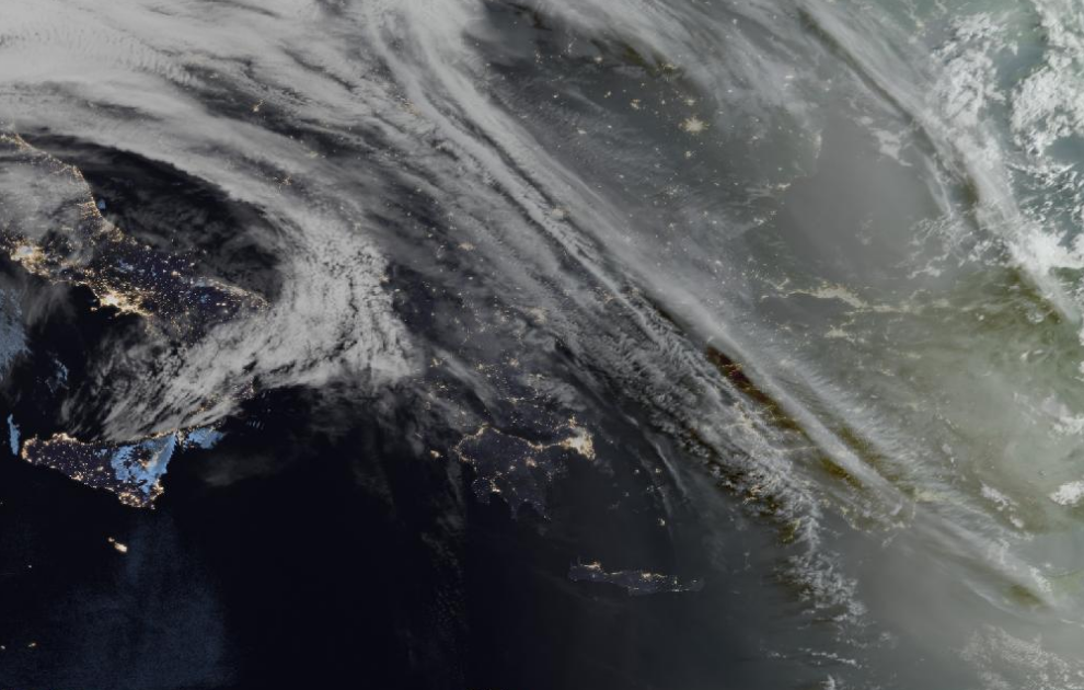 Τελευταία δορυφορική εικόνα νεφοκάλυψης