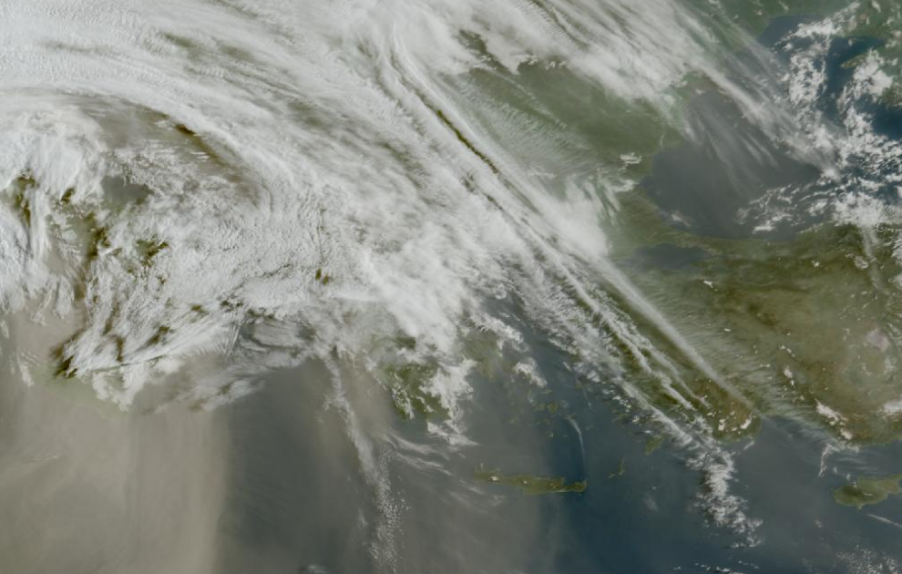 Τελευταία δορυφορική εικόνα νεφοκάλυψης