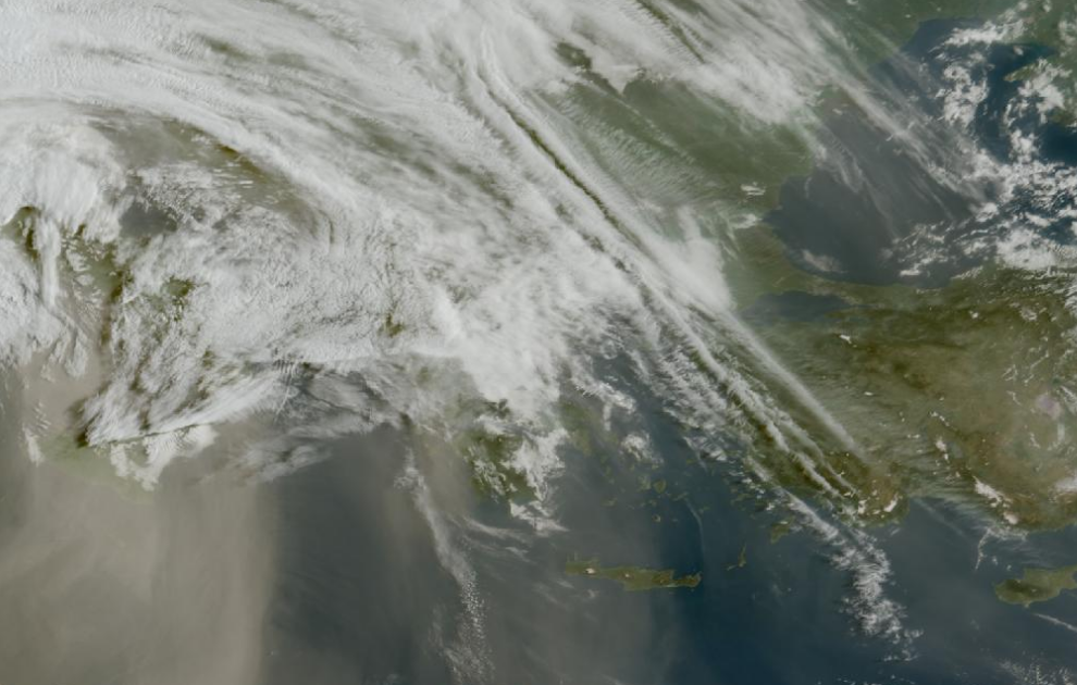 Τελευταία δορυφορική εικόνα νεφοκάλυψης