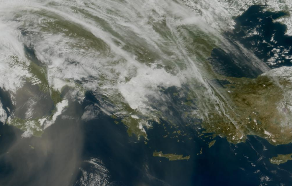 Τελευταία δορυφορική εικόνα νεφοκάλυψης