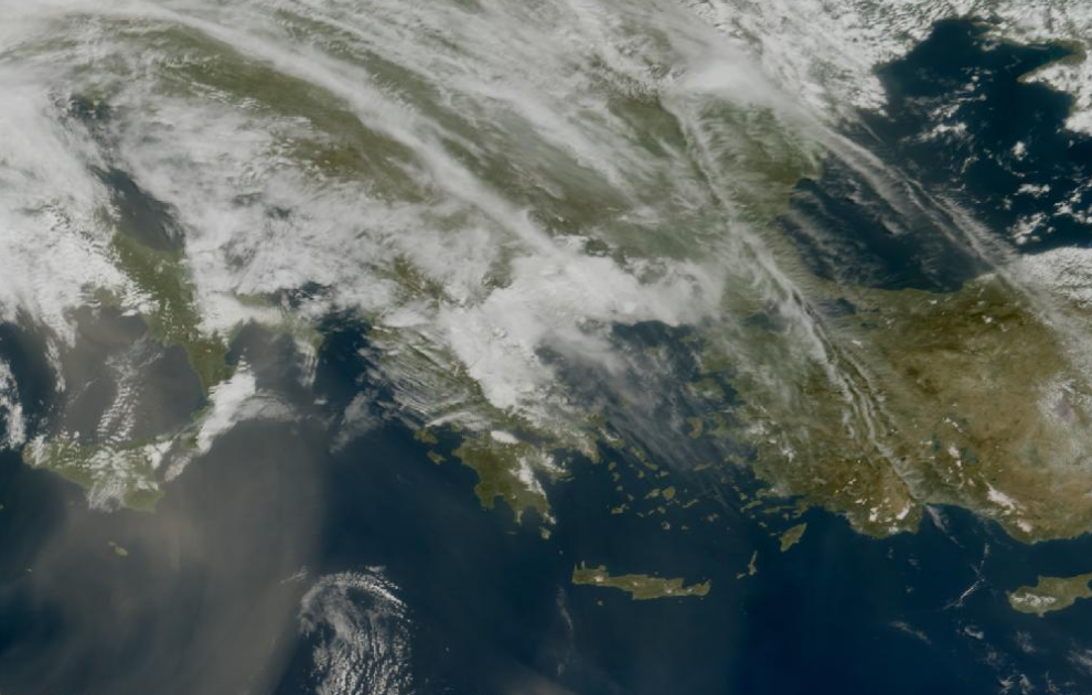 Τελευταία δορυφορική εικόνα νεφοκάλυψης