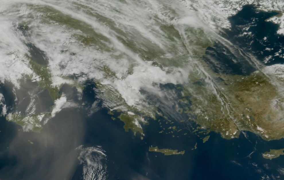 Τελευταία δορυφορική εικόνα νεφοκάλυψης