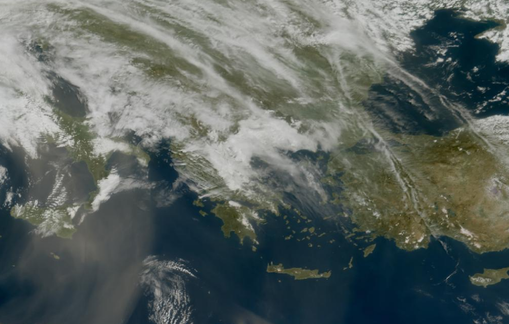 Τελευταία δορυφορική εικόνα νεφοκάλυψης