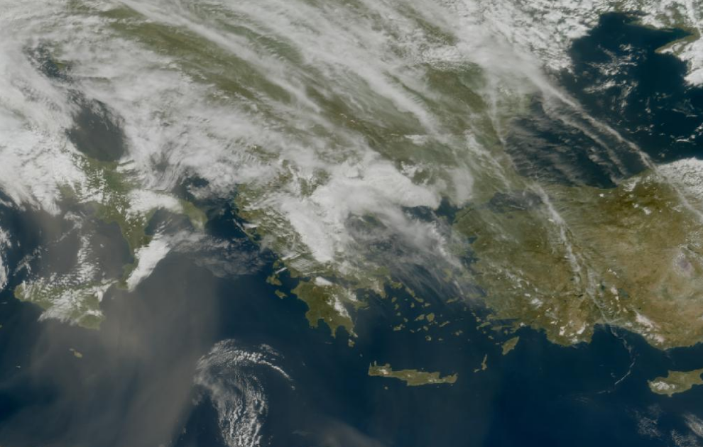 Τελευταία δορυφορική εικόνα νεφοκάλυψης