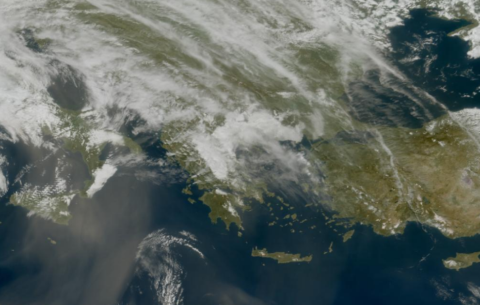 Τελευταία δορυφορική εικόνα νεφοκάλυψης