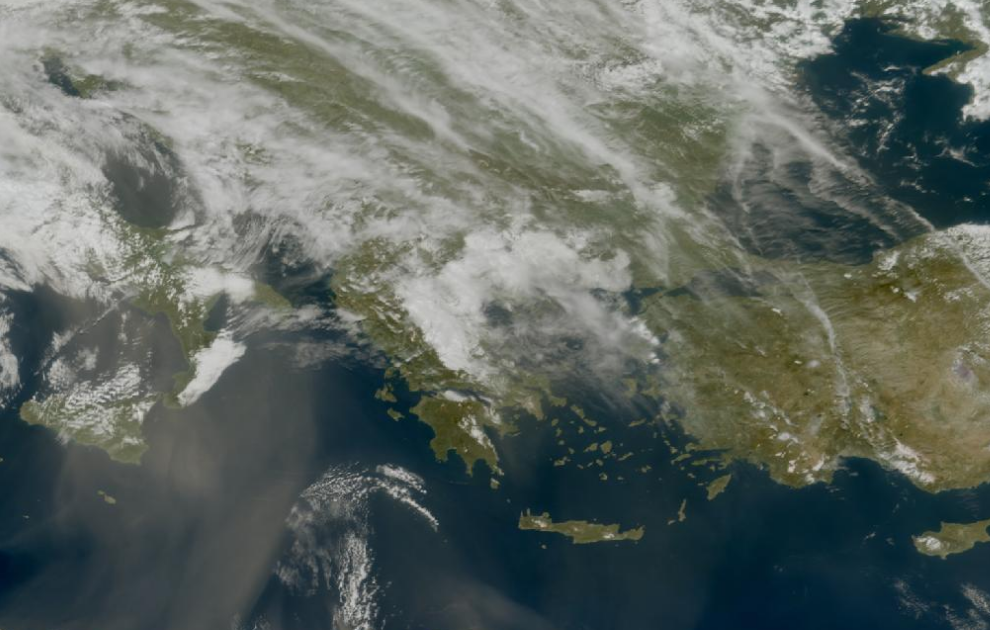 Τελευταία δορυφορική εικόνα νεφοκάλυψης