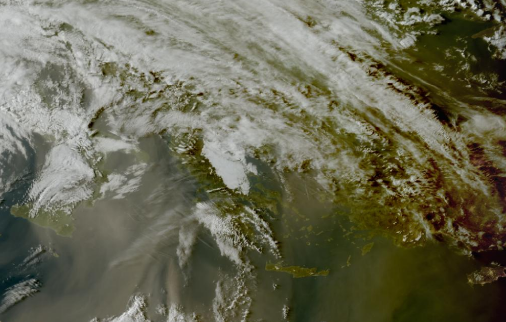 Τελευταία δορυφορική εικόνα νεφοκάλυψης