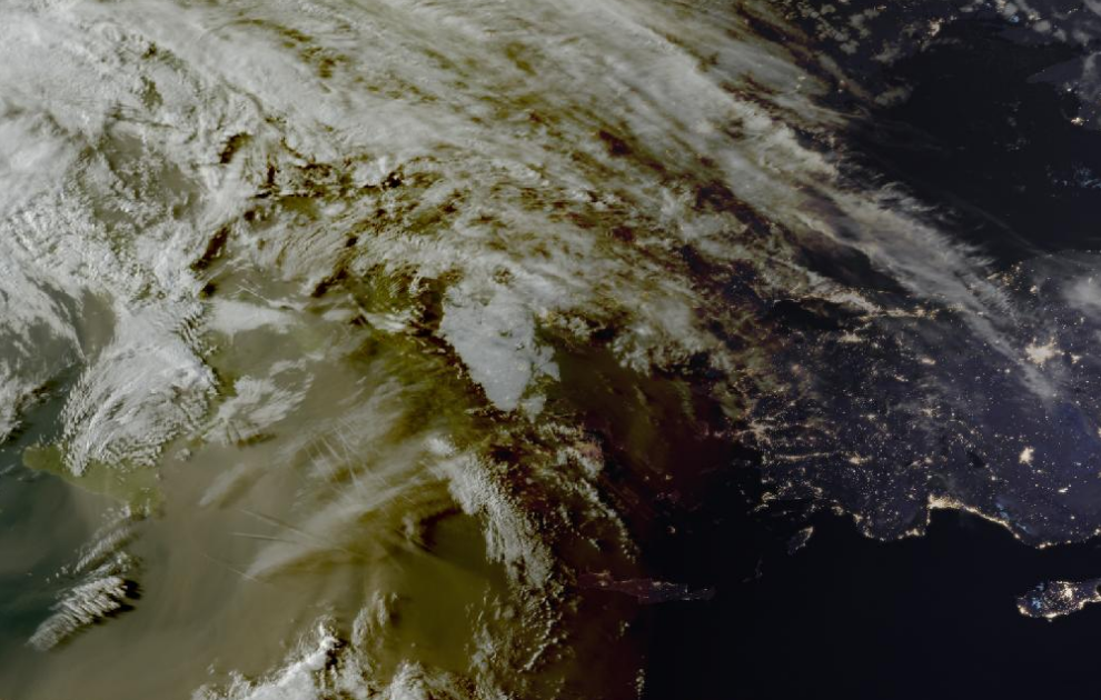 Τελευταία δορυφορική εικόνα νεφοκάλυψης