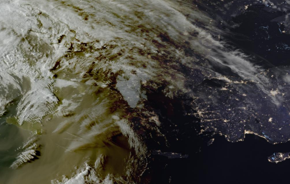 Τελευταία δορυφορική εικόνα νεφοκάλυψης