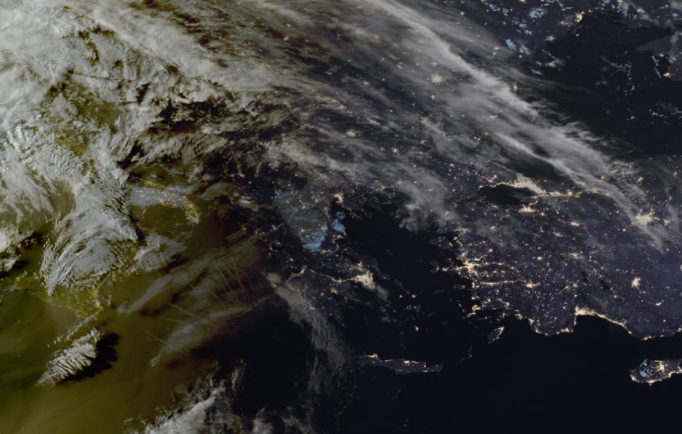 Τελευταία δορυφορική εικόνα νεφοκάλυψης