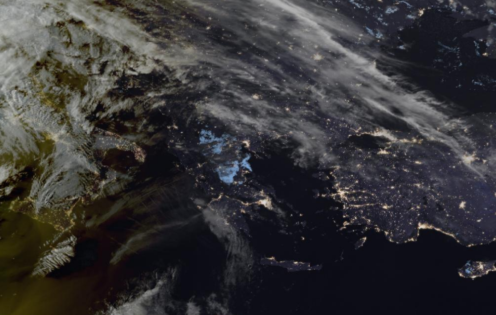 Τελευταία δορυφορική εικόνα νεφοκάλυψης