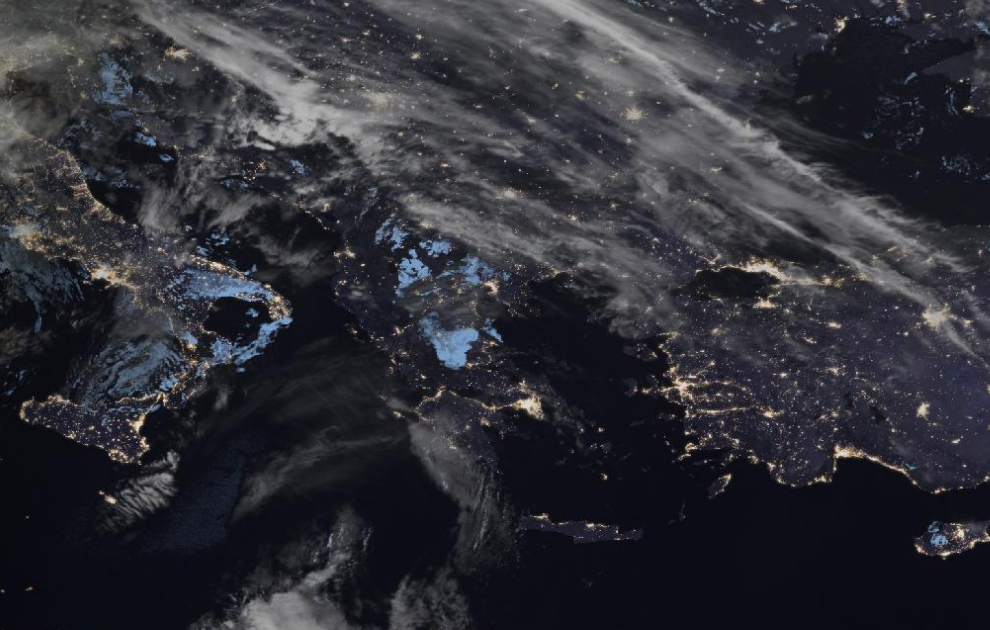 Τελευταία δορυφορική εικόνα νεφοκάλυψης