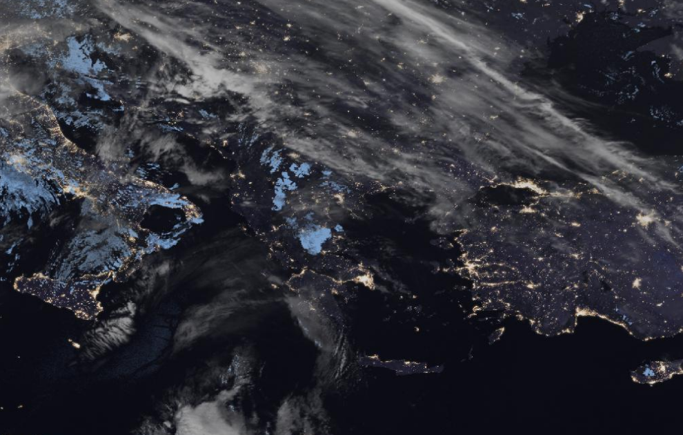 Τελευταία δορυφορική εικόνα νεφοκάλυψης