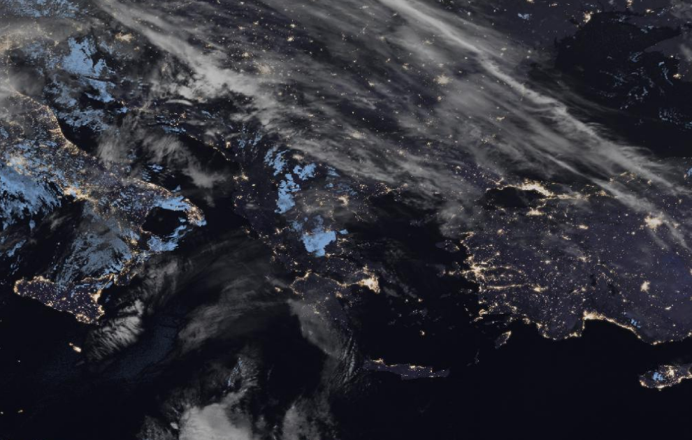 Τελευταία δορυφορική εικόνα νεφοκάλυψης