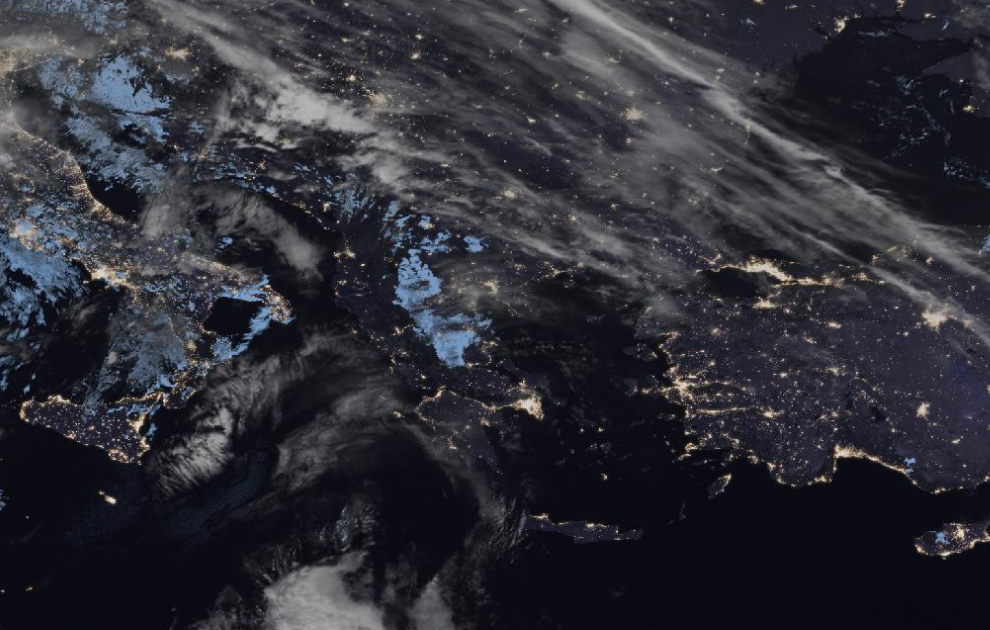 Τελευταία δορυφορική εικόνα νεφοκάλυψης