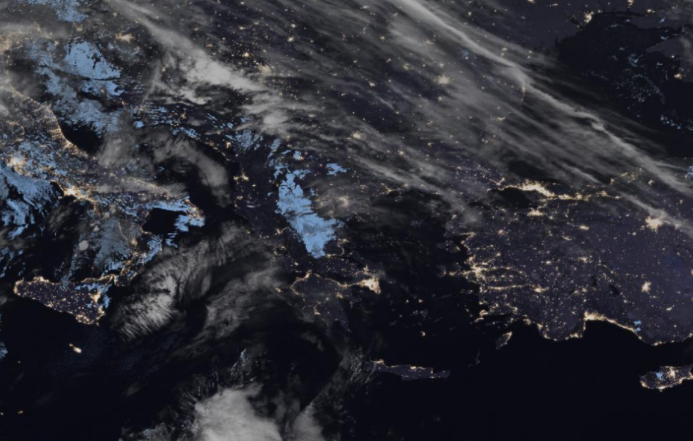 Τελευταία δορυφορική εικόνα νεφοκάλυψης