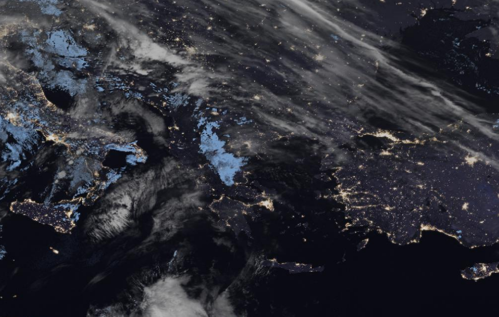 Τελευταία δορυφορική εικόνα νεφοκάλυψης