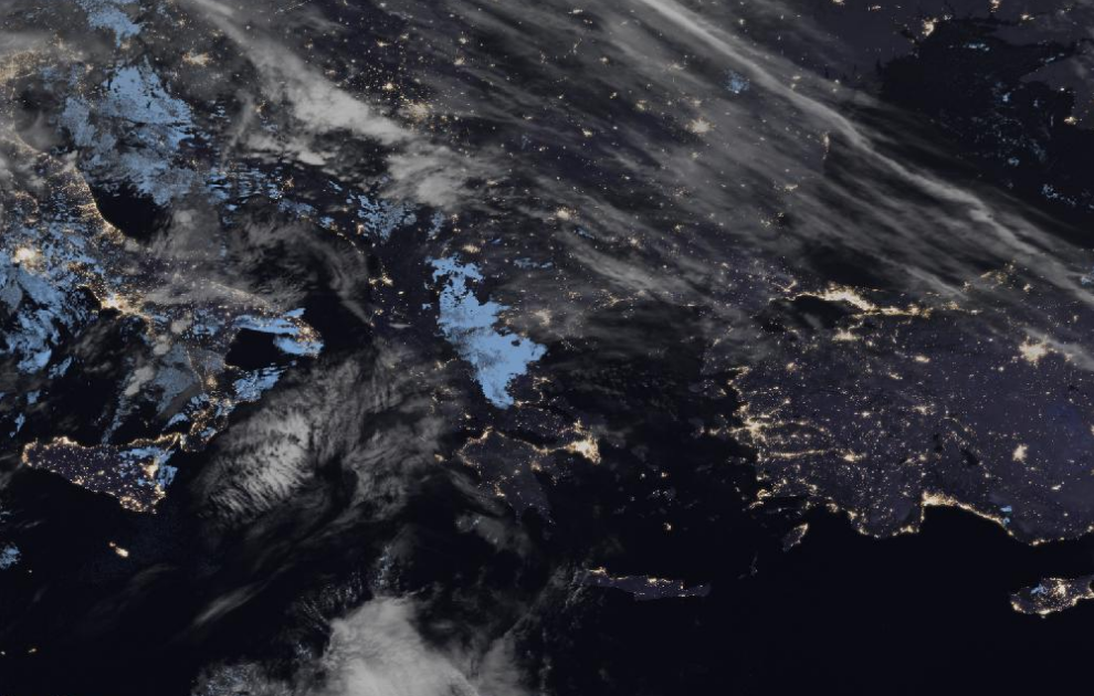 Τελευταία δορυφορική εικόνα νεφοκάλυψης