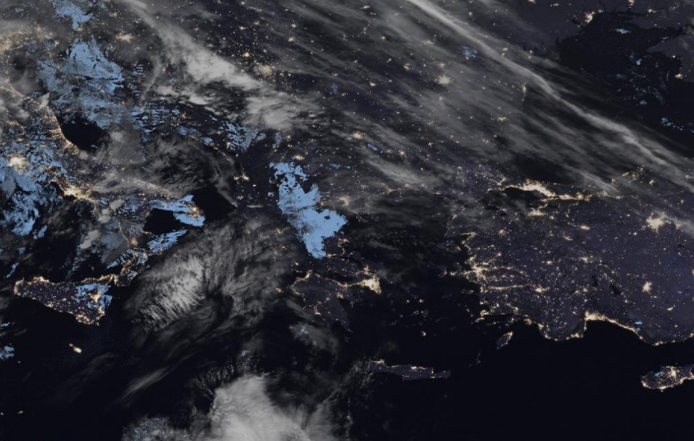 Τελευταία δορυφορική εικόνα νεφοκάλυψης