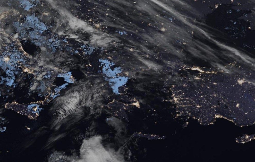 Τελευταία δορυφορική εικόνα νεφοκάλυψης