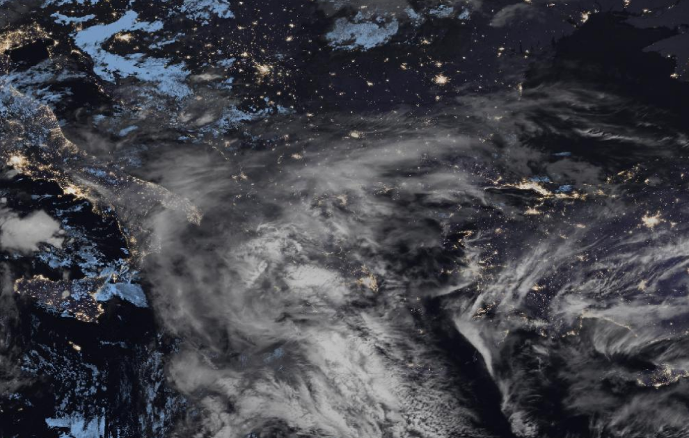 Τελευταία δορυφορική εικόνα νεφοκάλυψης