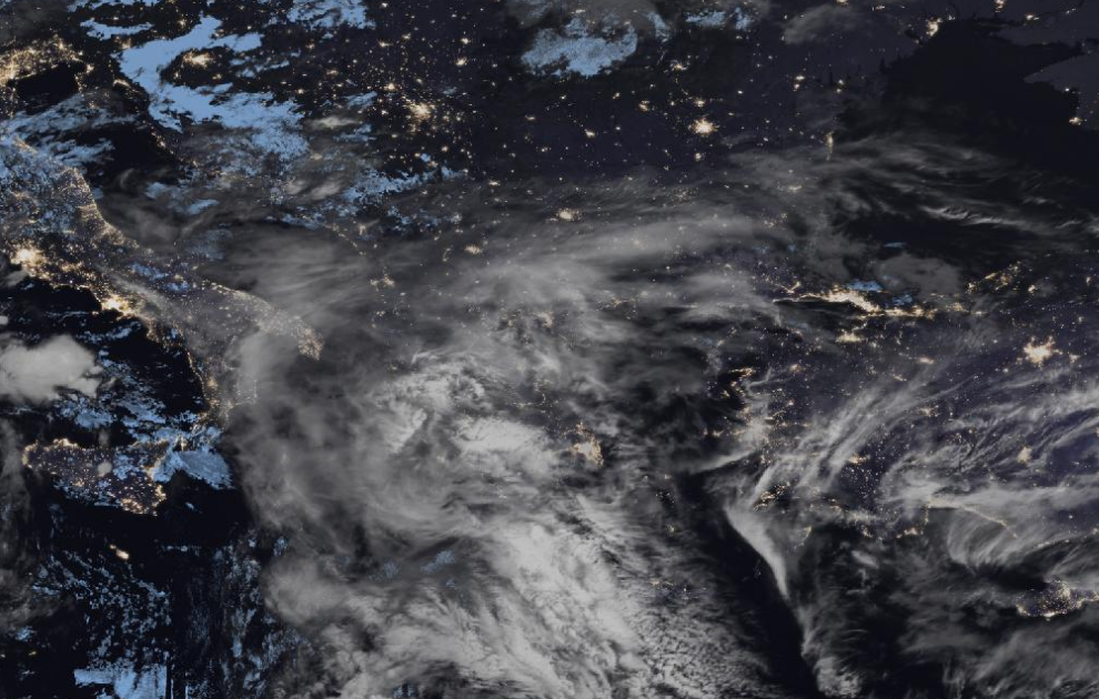 Τελευταία δορυφορική εικόνα νεφοκάλυψης