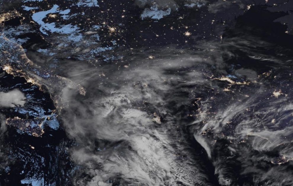 Τελευταία δορυφορική εικόνα νεφοκάλυψης