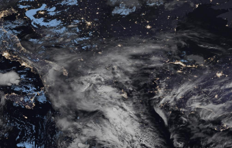 Τελευταία δορυφορική εικόνα νεφοκάλυψης