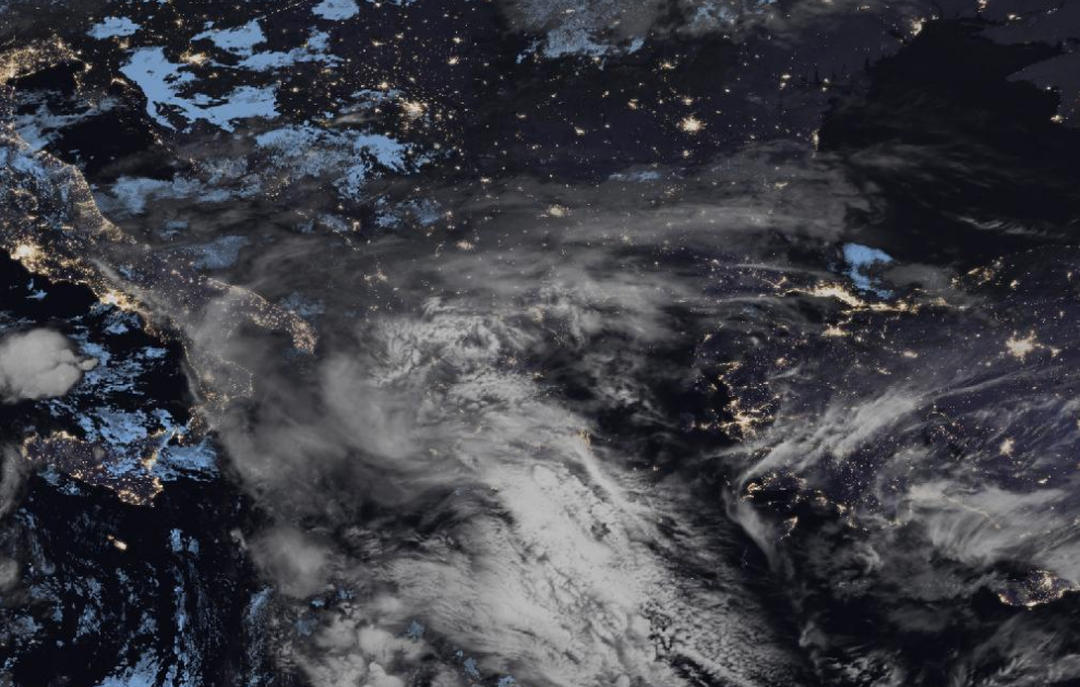 Τελευταία δορυφορική εικόνα νεφοκάλυψης