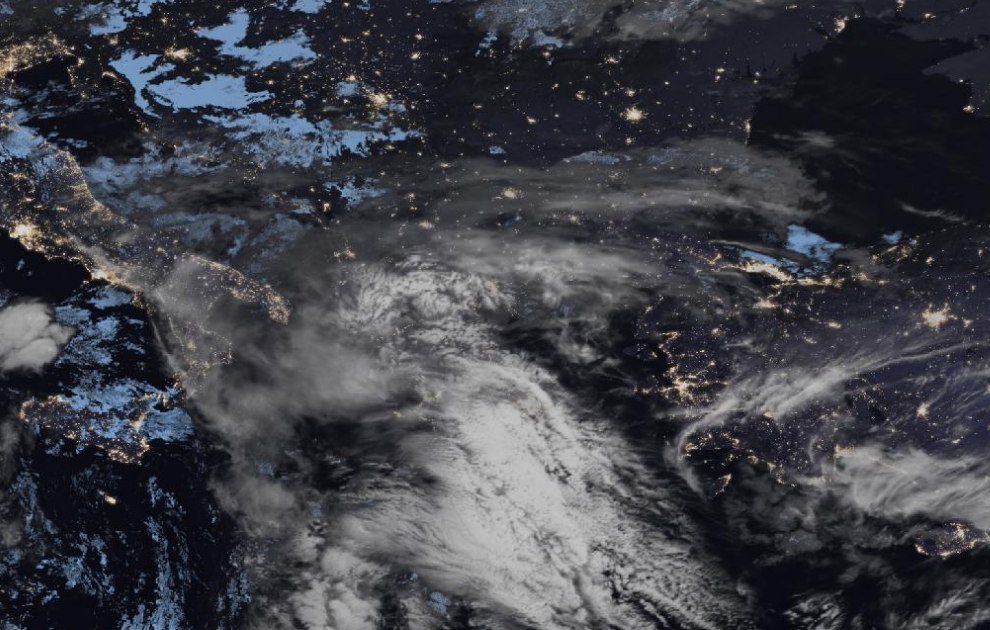 Τελευταία δορυφορική εικόνα νεφοκάλυψης