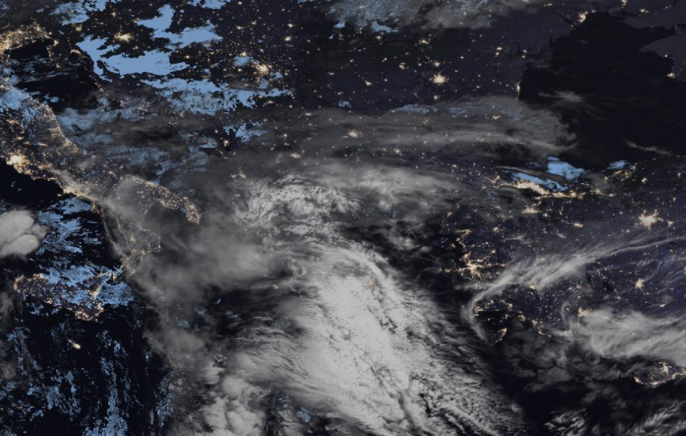 Τελευταία δορυφορική εικόνα νεφοκάλυψης