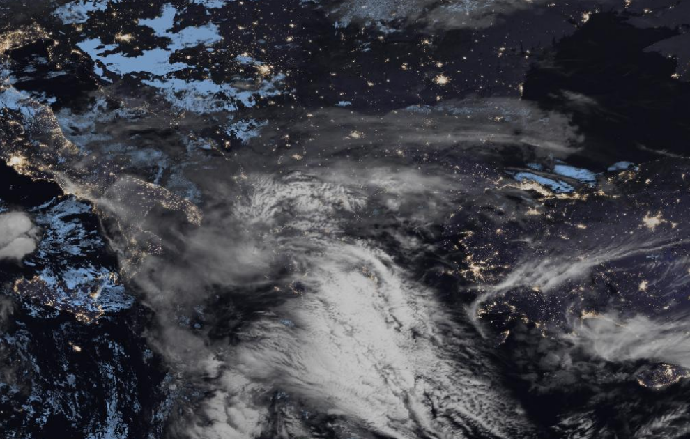 Τελευταία δορυφορική εικόνα νεφοκάλυψης